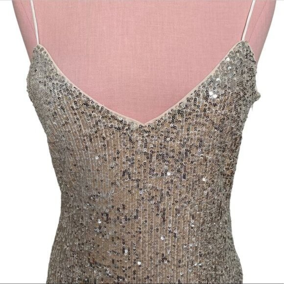 BHLDN Sachin & Babi Sequin Odelle Midi Dress in Silver & Gold Size 4 NWT - Picture 6 of 12
